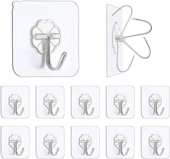 Fuxin - Pack of 12 - Self Adhesive Single Hook