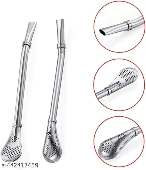 Fuxin - Stainless steel spoon with Straw