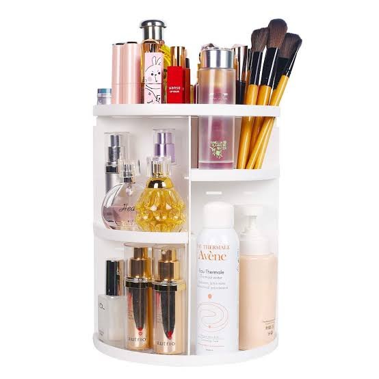 Fuxin - 360 Rotating Makeup Organizer White
