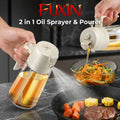 2in1 Oil Glass Material Sprayable and Pourable Oil Bottle with Box Packing