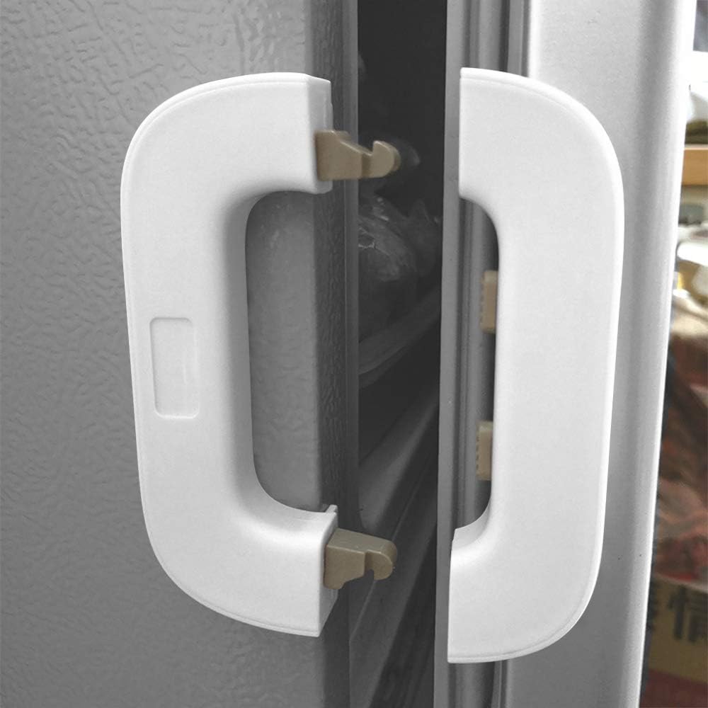 Fridge Freezer Door Lock, Latch Catch Toddler Kids Child Fridge Locks Baby Safety Child Lock,