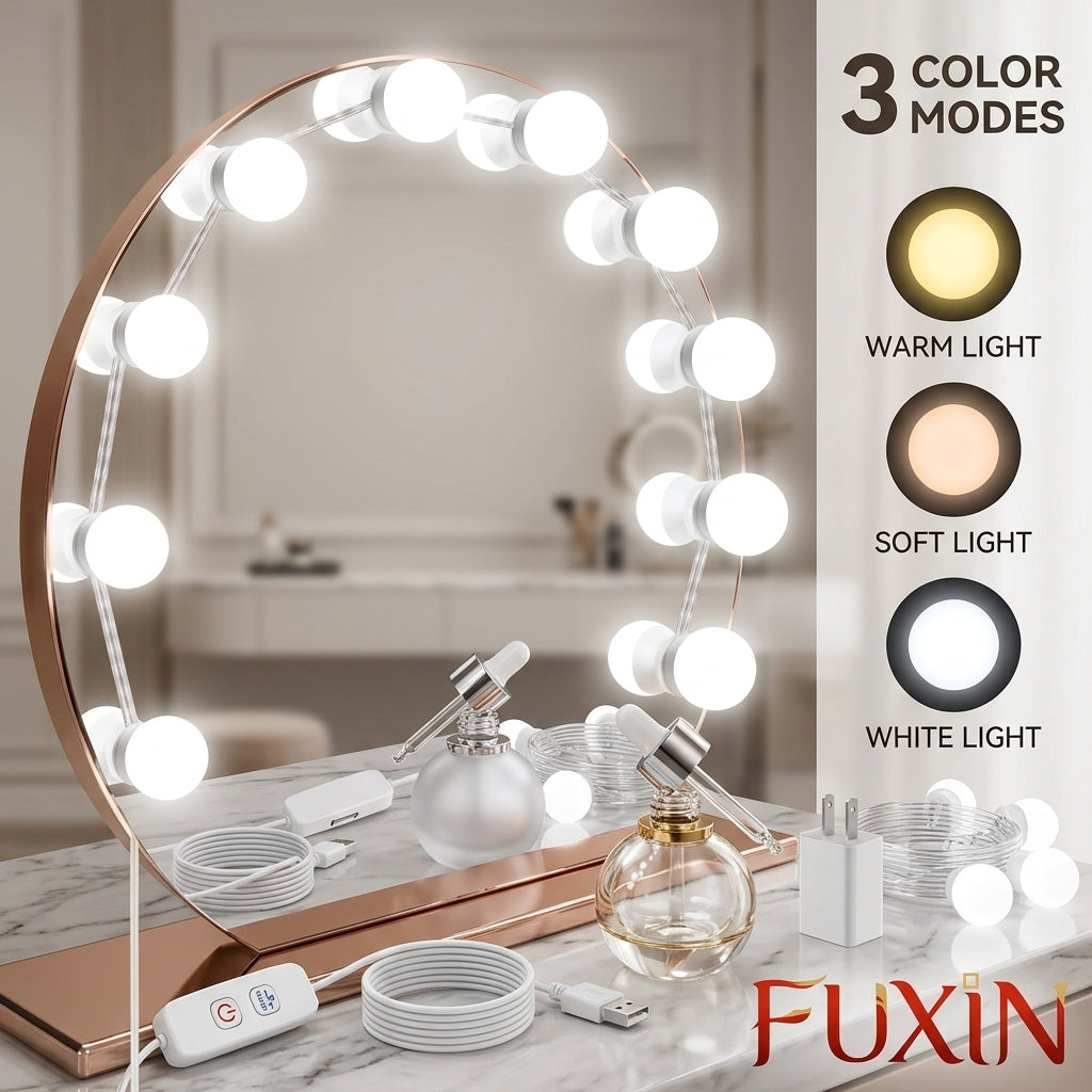 Fuxin - 3 Colour modes Vanity Lights 10 bulbs