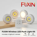 3 Piece Tap LED Light With Remote Control Cell Operated