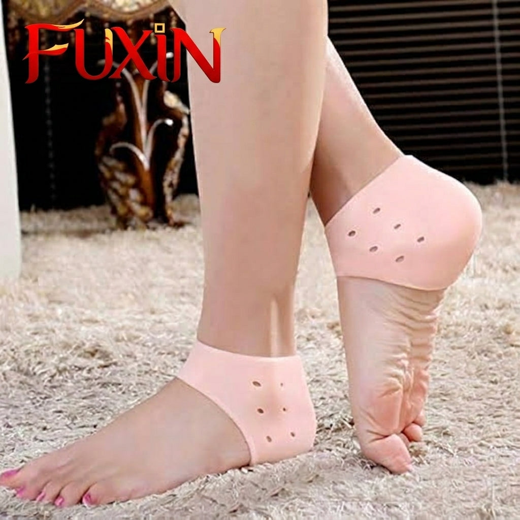 Fuxin - Silicone Gel Heel Pad Socks