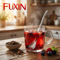 Fuxin - Stainless steel spoon with Straw