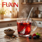 Fuxin - Stainless steel spoon with Straw