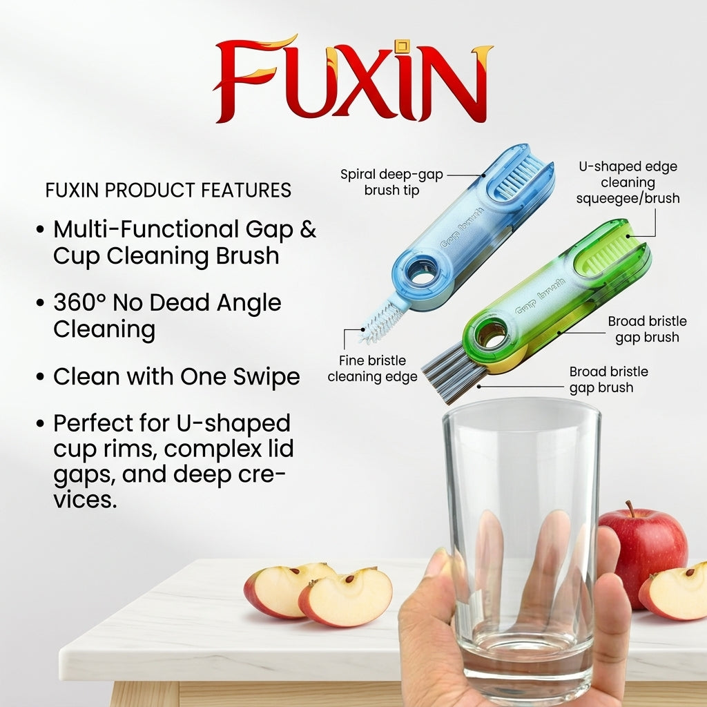 Fuxin - 3 In 1 Bottle Gap Cleaner Brush