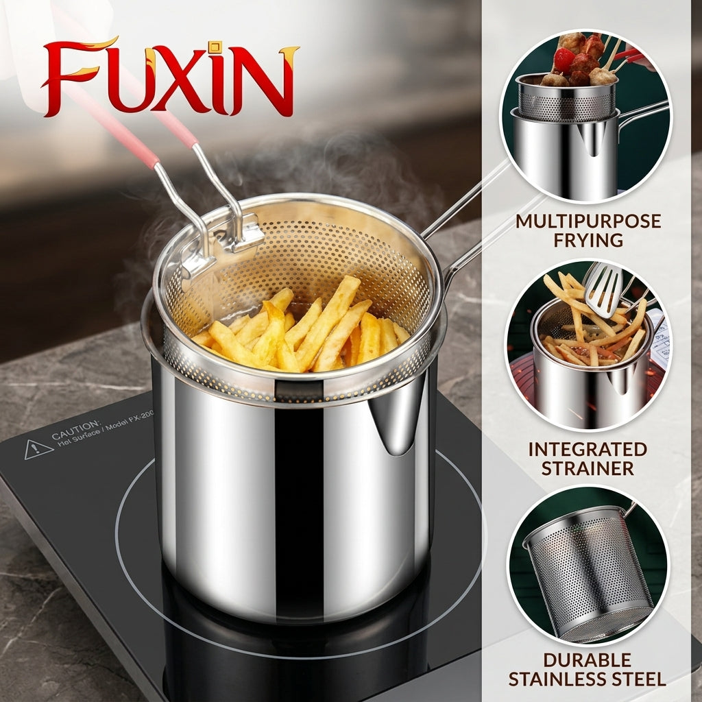 Fuxin - Stainless Steel Deep Fryer Pot