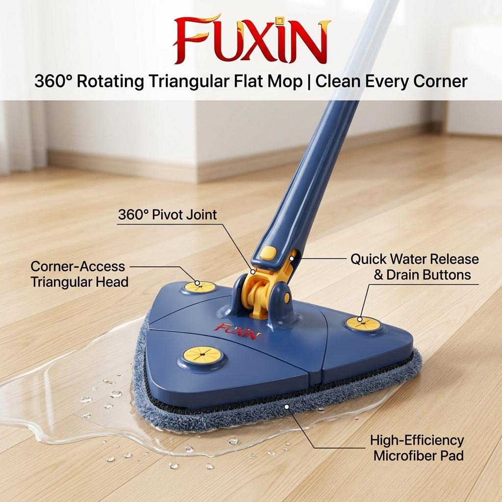 Triangle Twister Mop 360° Rotating Mop Triangular
