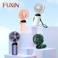 Handheld Mini Fan Foldable Portable Neck Hanging Fans 5 Speed USB Rechargeable Fan with Phone Stand and Display Screen