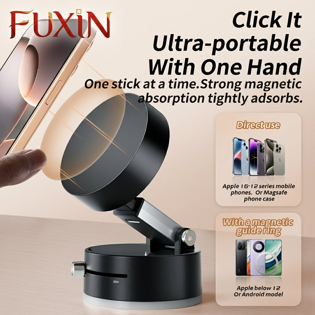 Portable Multi Functional Vacuum Suction Mobile Phone Stand
