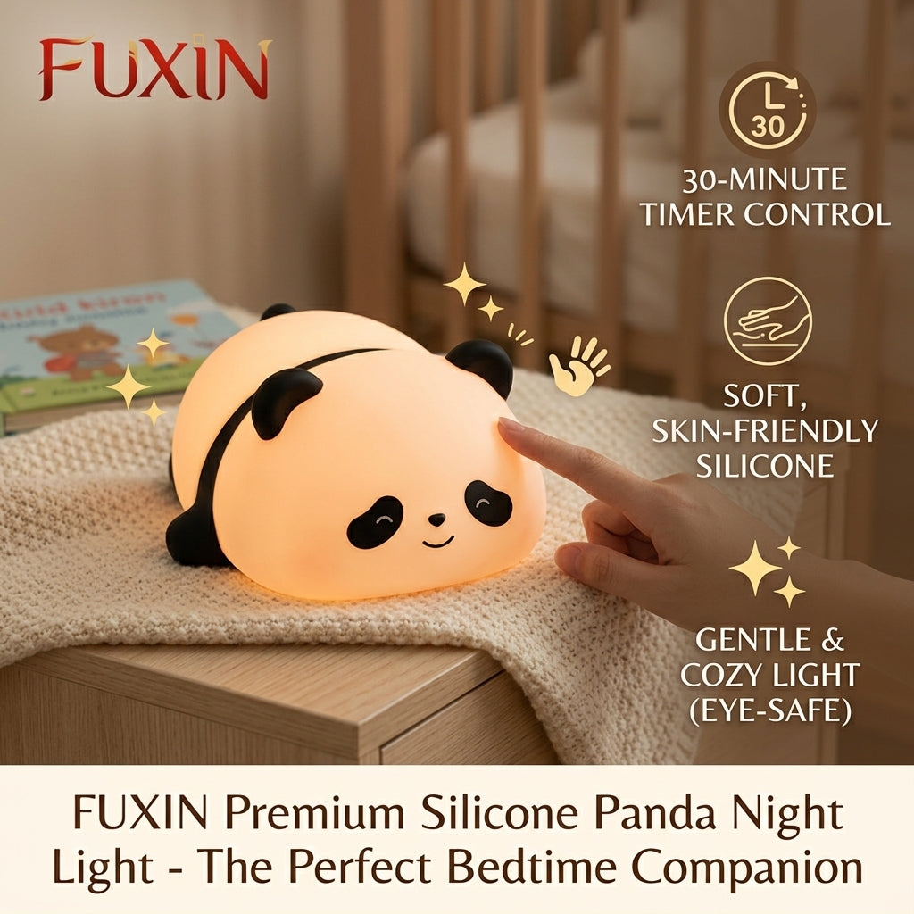 Soft Silicon Panda Lamp with Light