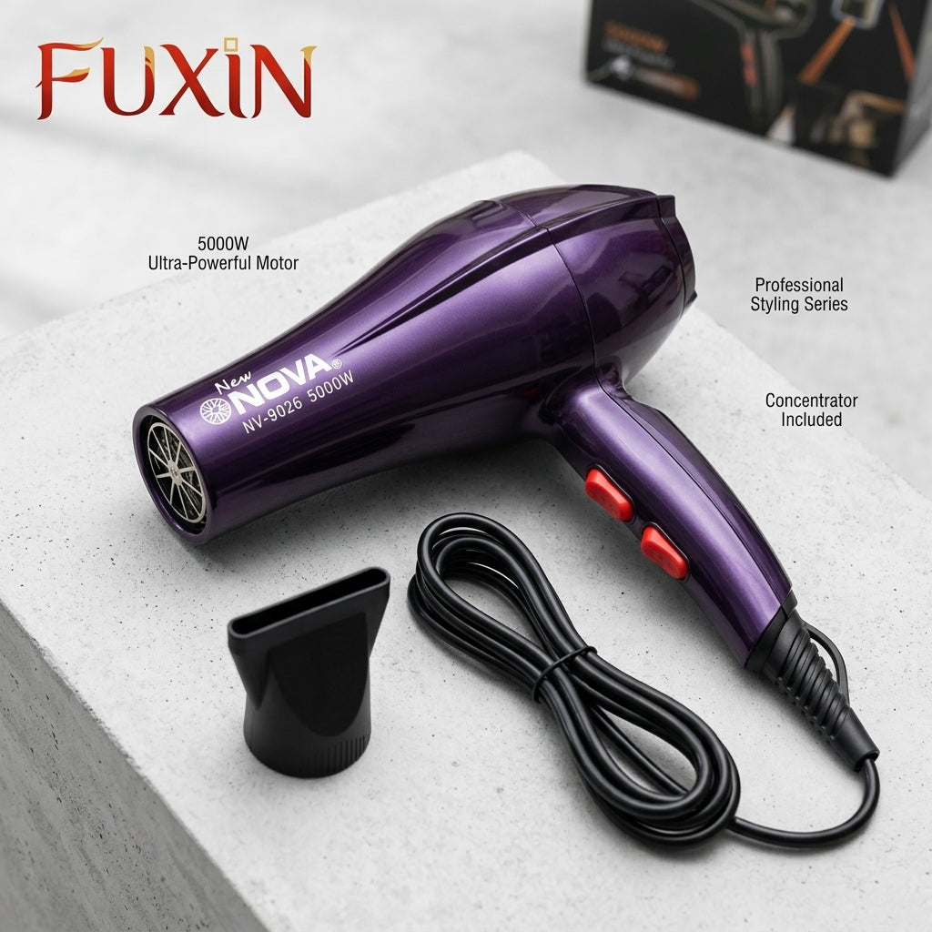 New Nova 5000W Premium Quality Hair Dryer with Hot & Cold Option