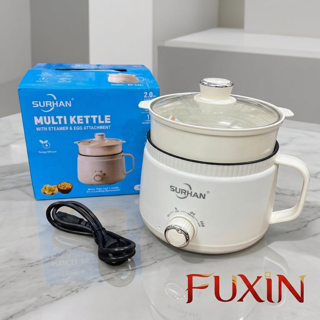 600Watt Multi Kettle with Steamer & Egg Attachment
