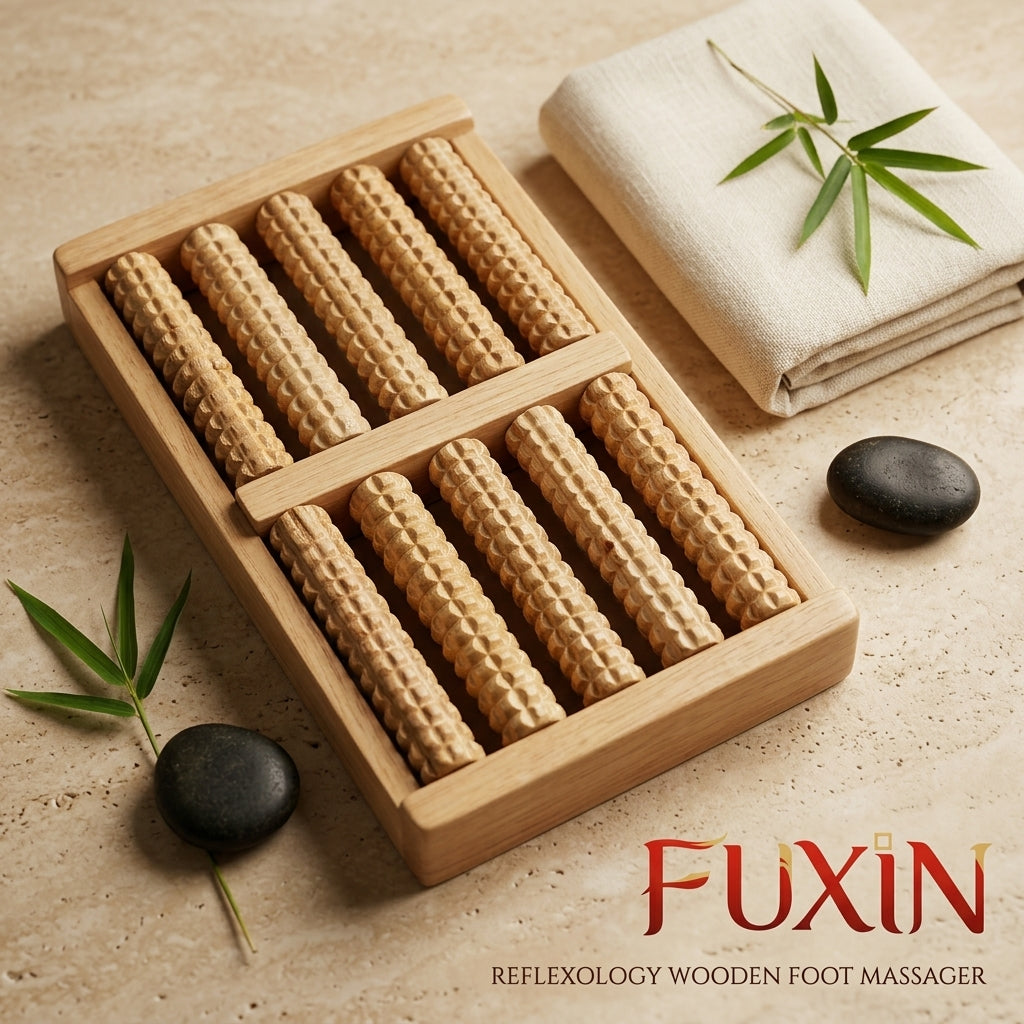 Wooden foot massager Roller, Stress Relief Wooden 5 Roller Foot Massage, Health Therapy Relax Massage, wood Care Massager Reflexology Muscle Relax Relief Massager Spa Gift Anti Cellulite Foot Massager Care Tools
