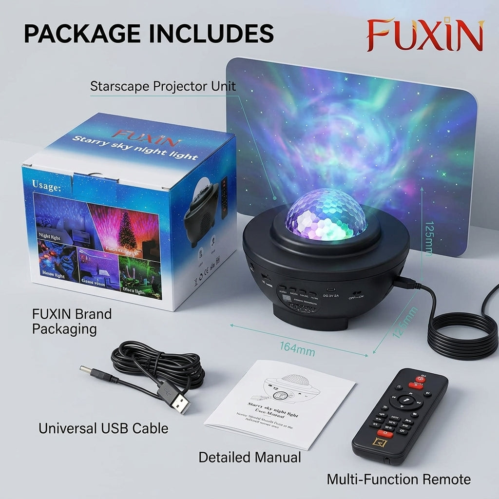 New Starry Projection Galaxy Lamp Light with Speaker and Wireless Remote