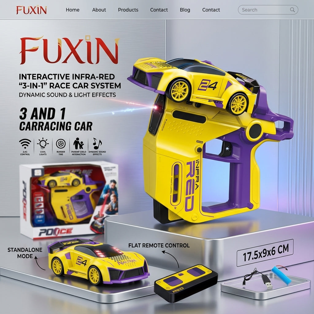 New 3in1 Premium RC Car with Infrared Ray Gun and Wireless Remote (Mix/Random colour)
