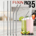 Fuxin - 5 PCs Steel Straws