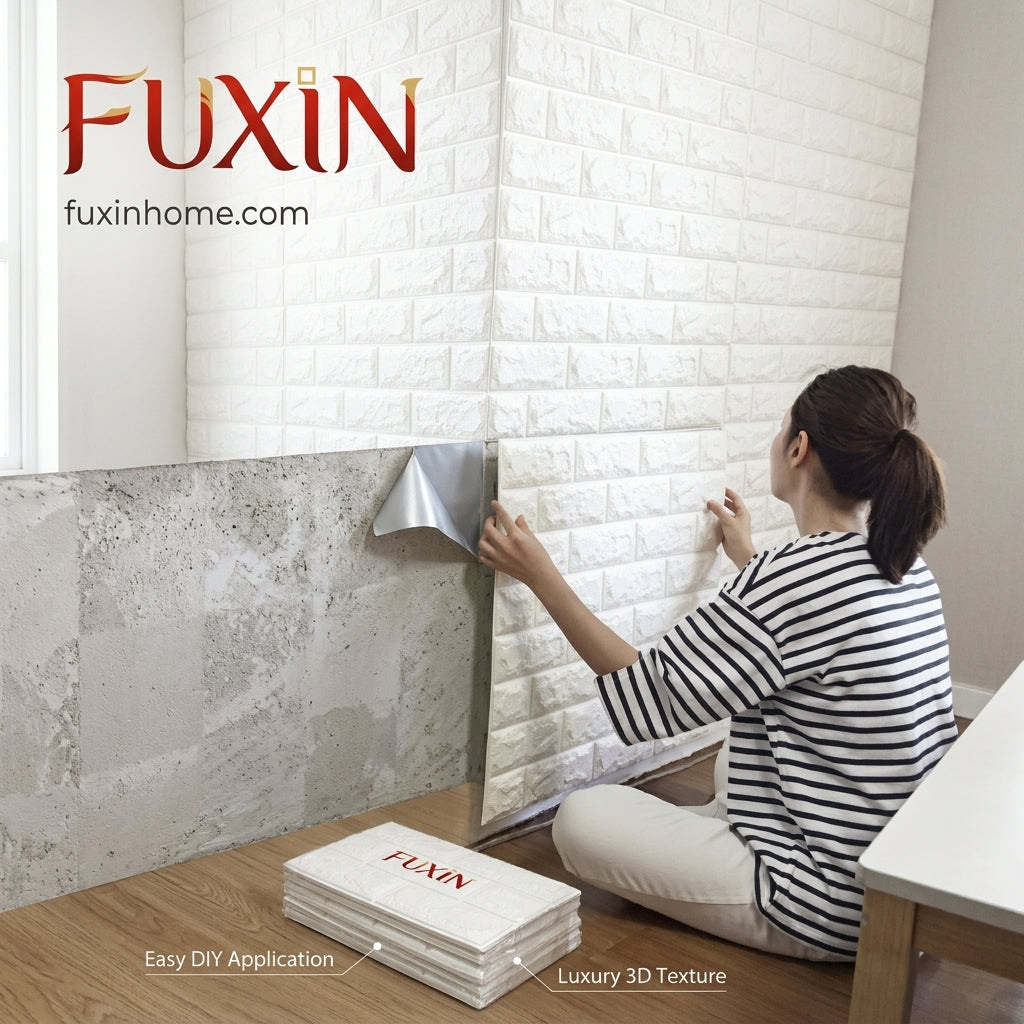 Fuxin - 3d Brick Wall Sticker Sheet
