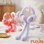 Fuxin - Cute Plush Rabbit Ear Muffs Colorful Moving Jumping Ears
