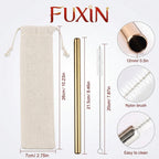 Fuxin - 5 PCs Steel Straws