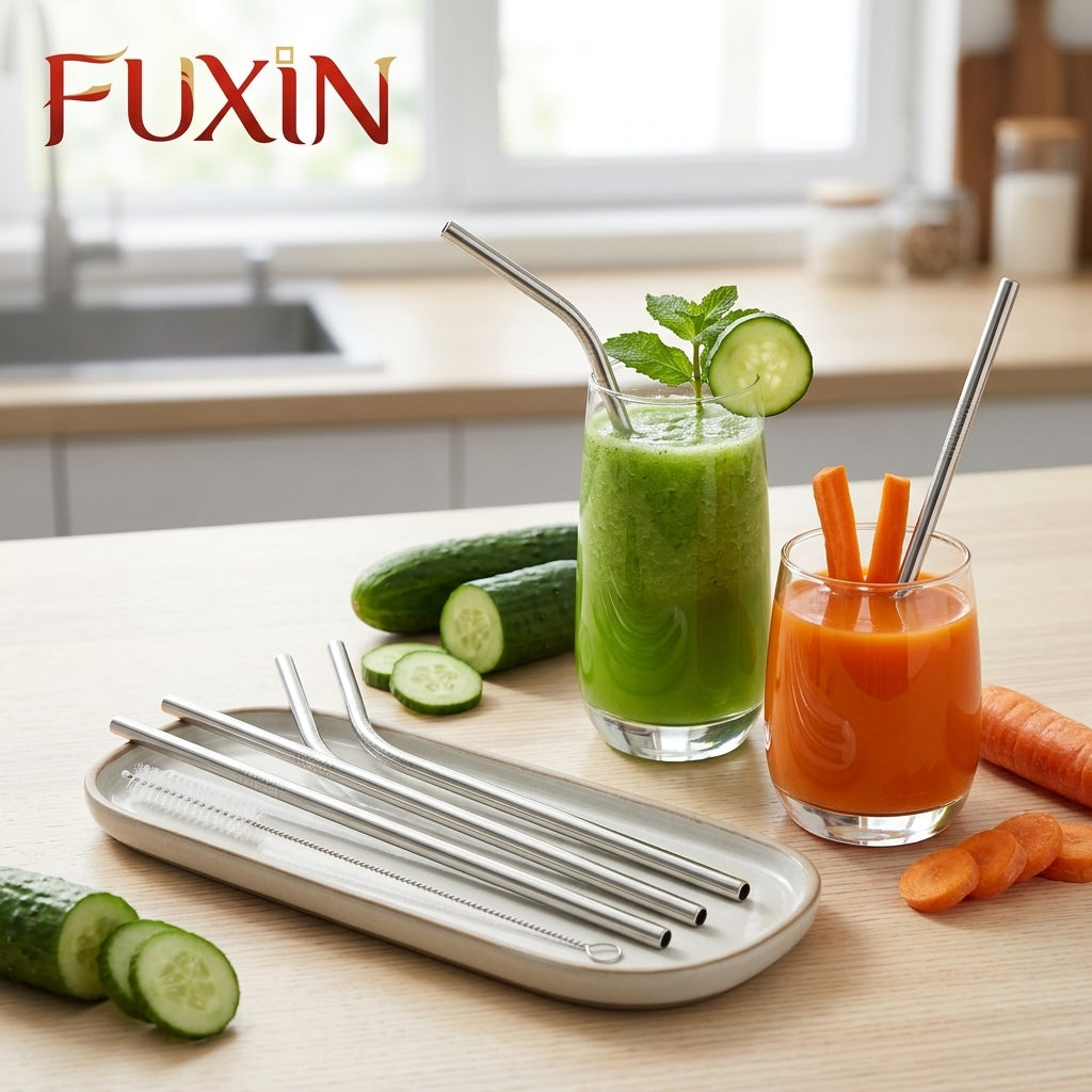 Fuxin - 5 PCs Steel Straws