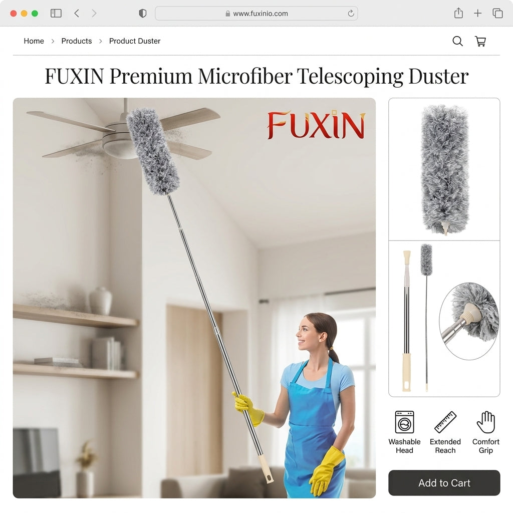 Fuxin - Foldable Grey Fan Duster