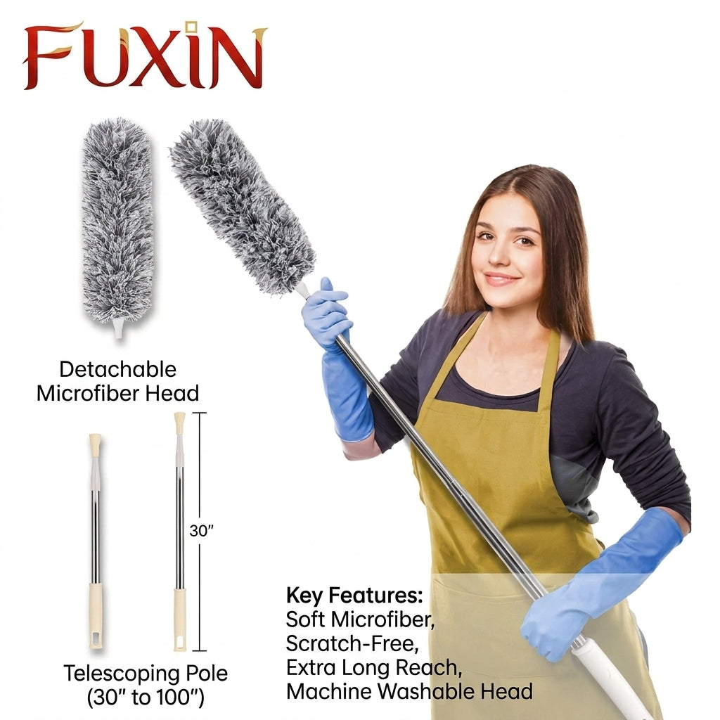 Fuxin - Foldable Grey Fan Duster