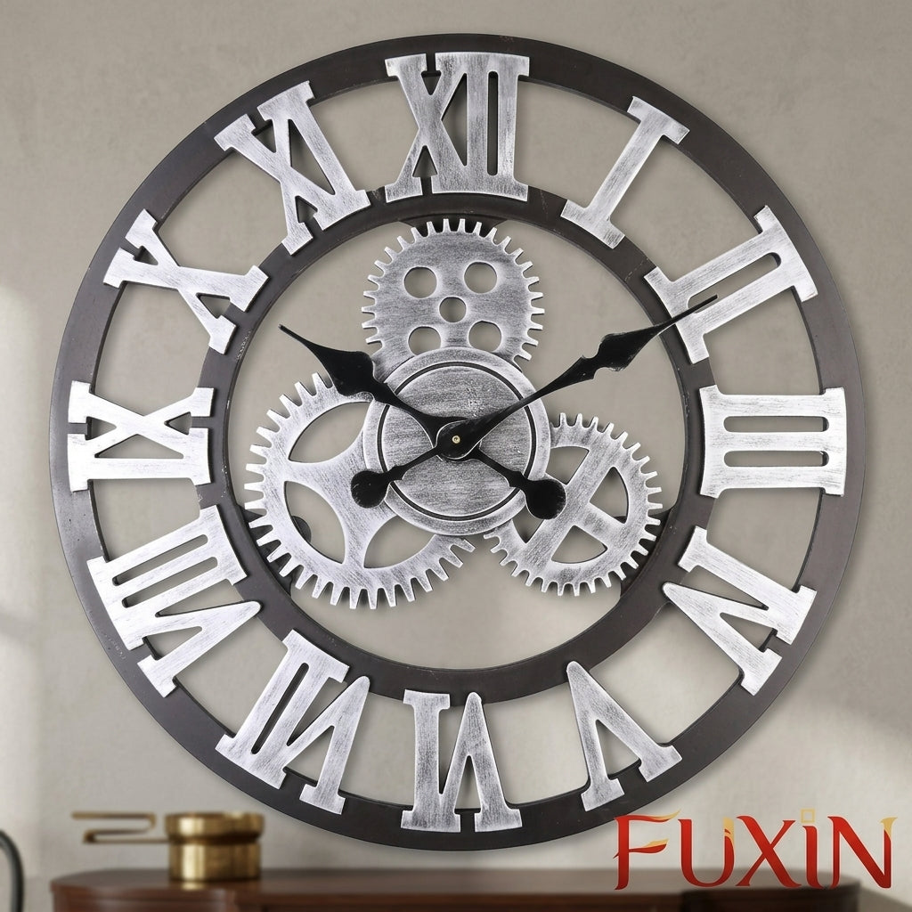 Fuxin - Roman Wall Clock Silver