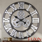 Fuxin - Roman Wall Clock Silver