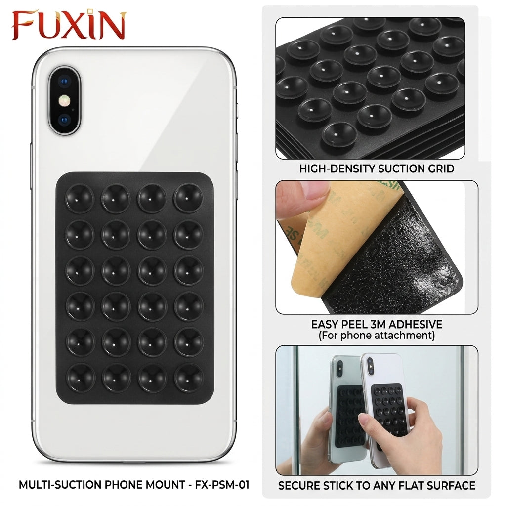 Fuxin - Silicone Phone Holder one side sticker and one side suction cups