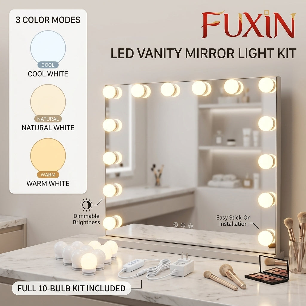 Fuxin - 3 Colour modes Vanity Lights 10 bulbs