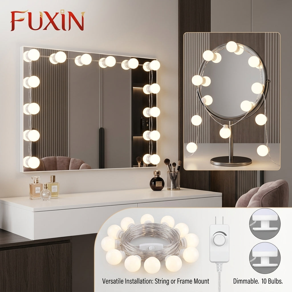 Fuxin - 3 Colour modes Vanity Lights 10 bulbs