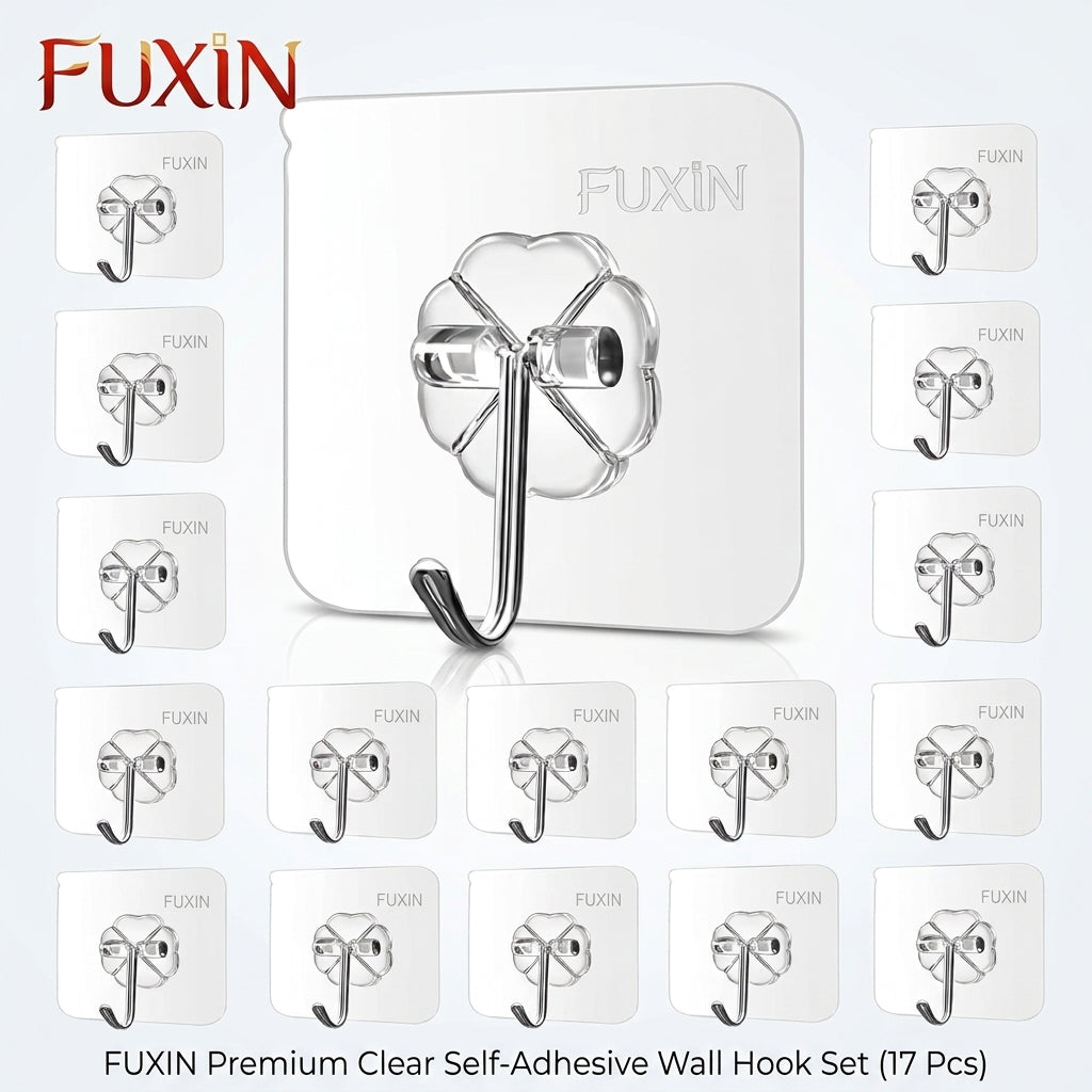Fuxin - Pack of 12 - Self Adhesive Single Hook