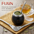 Fuxin - Stainless steel spoon with Straw