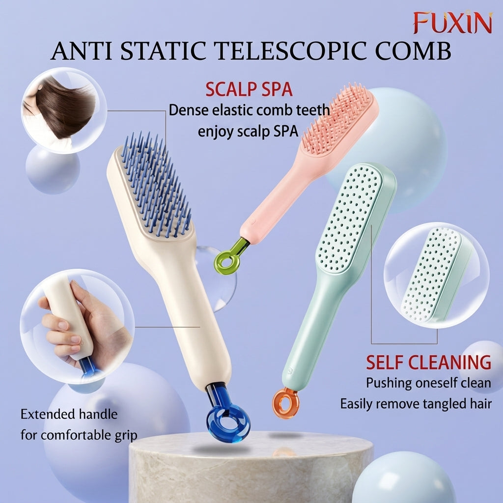 Fuxin - Self Cleaning Hair Brush