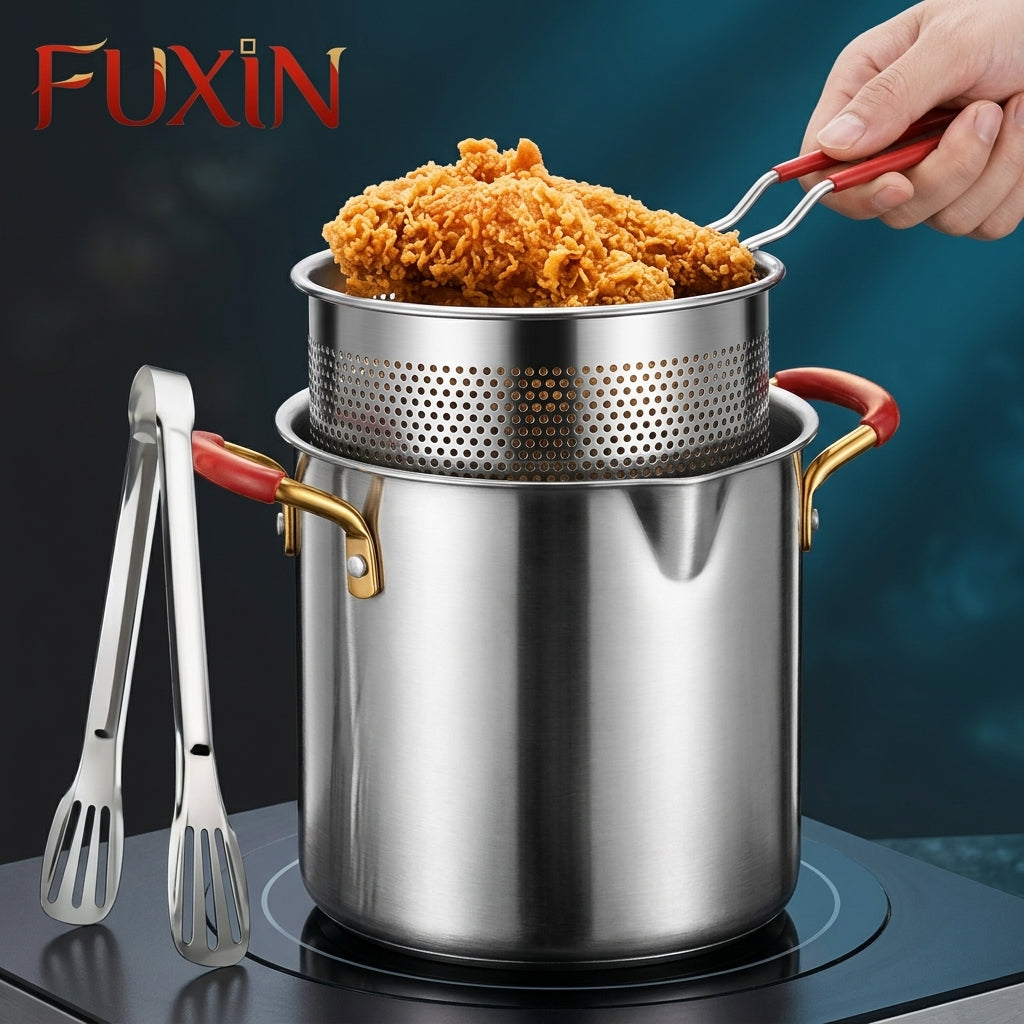 Fuxin - Stainless Steel Deep Fryer Pot