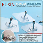 Fuxin - Pack of 10 - Transparent Screw Hook