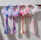 Fuxin - Cute Plush Rabbit Ear Muffs Colorful Moving Jumping Ears