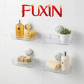 Space Saving Acrylic Luxury Suction Cup Bathroom & Sink Storage Shelf