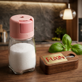 Button Press Slat Spice Jar