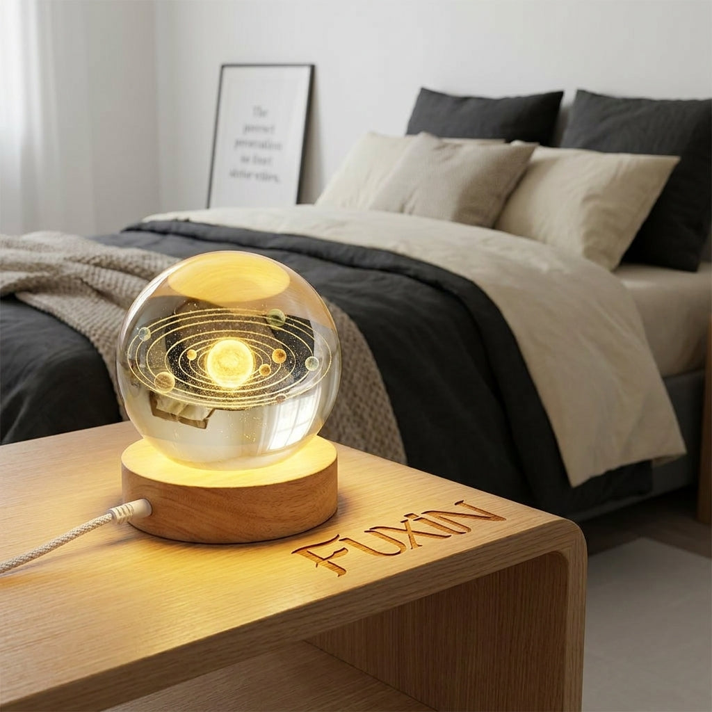 Crystal Night Ball Lamp