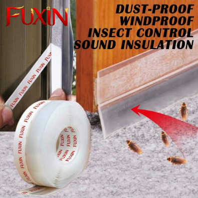 Transparent Windproof (Dust Proof) Silicone Sealing Strip Bar Door Bottom Self-adhesive Sealing Strip Prevent Duster and Pests