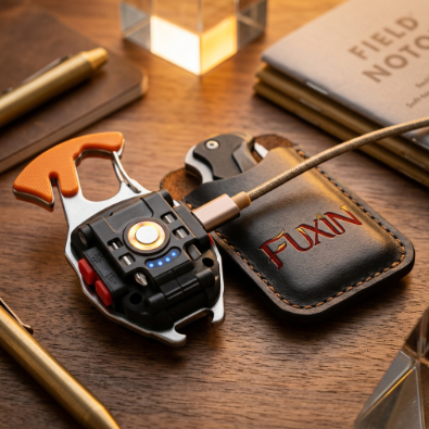 Electric Key Chain Light Screwdriver Cigarette Lighter Whiste Window Breaking Hammer Seat Belt Cutter Magnetic Adsorption