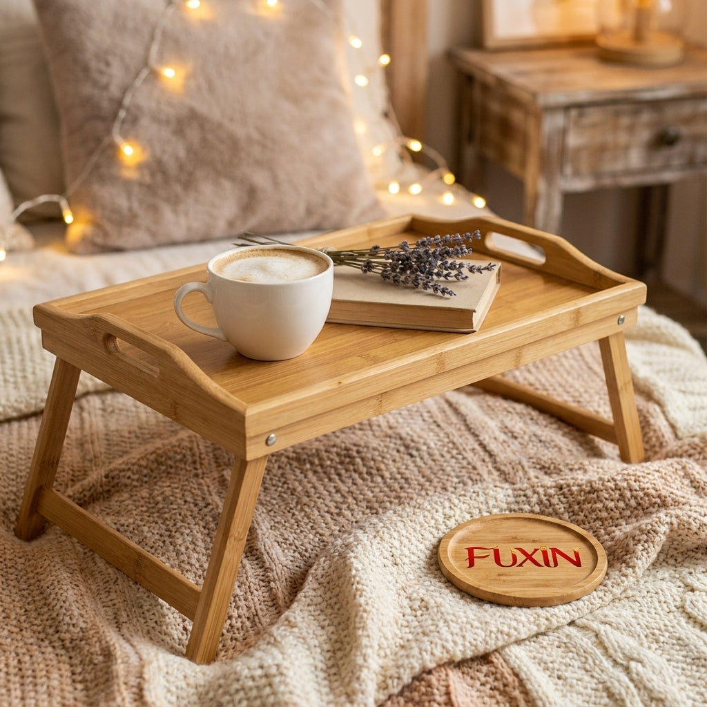 Foldable Bamboo Bed Tra