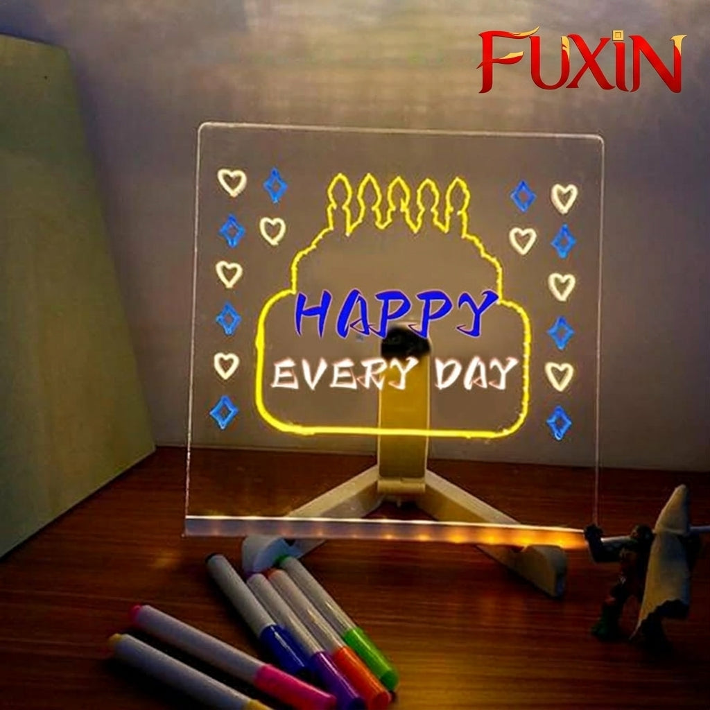 Glowing LED Drawing Board for Kids with Stand and Accessories