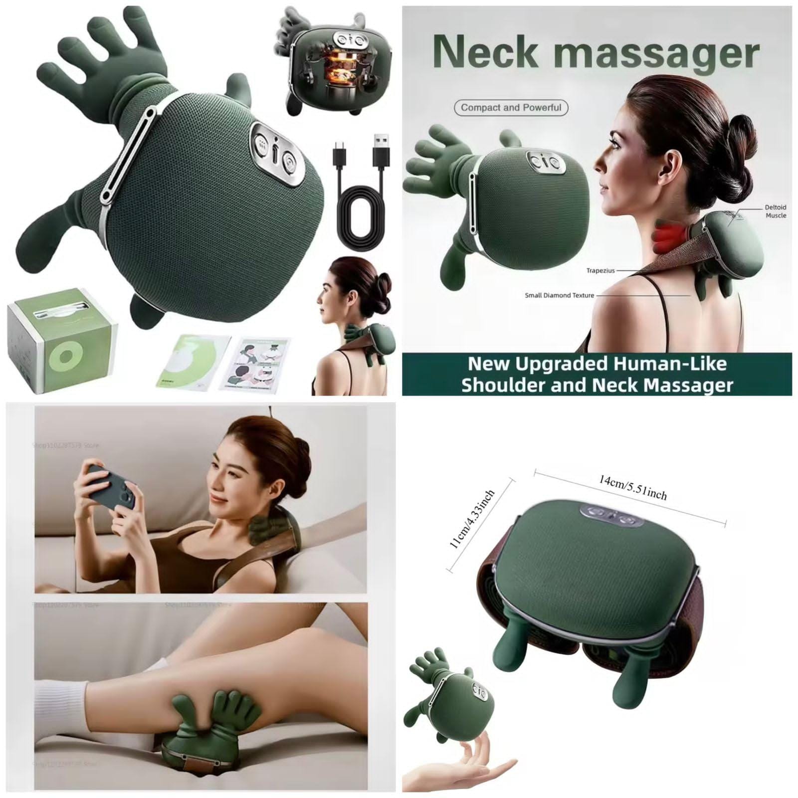 Heated 3 Levels Deep Tissue Shoulder,Neck & Body Massager