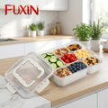 Multifunctional 6 Compartments Acrylic Plastic Food Snack Box