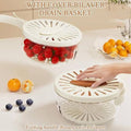 Multipurpose Drainage Kitchen and Fridge Basket with Replacable Handles and LID Open/Close Cover (Mix/Random colour)