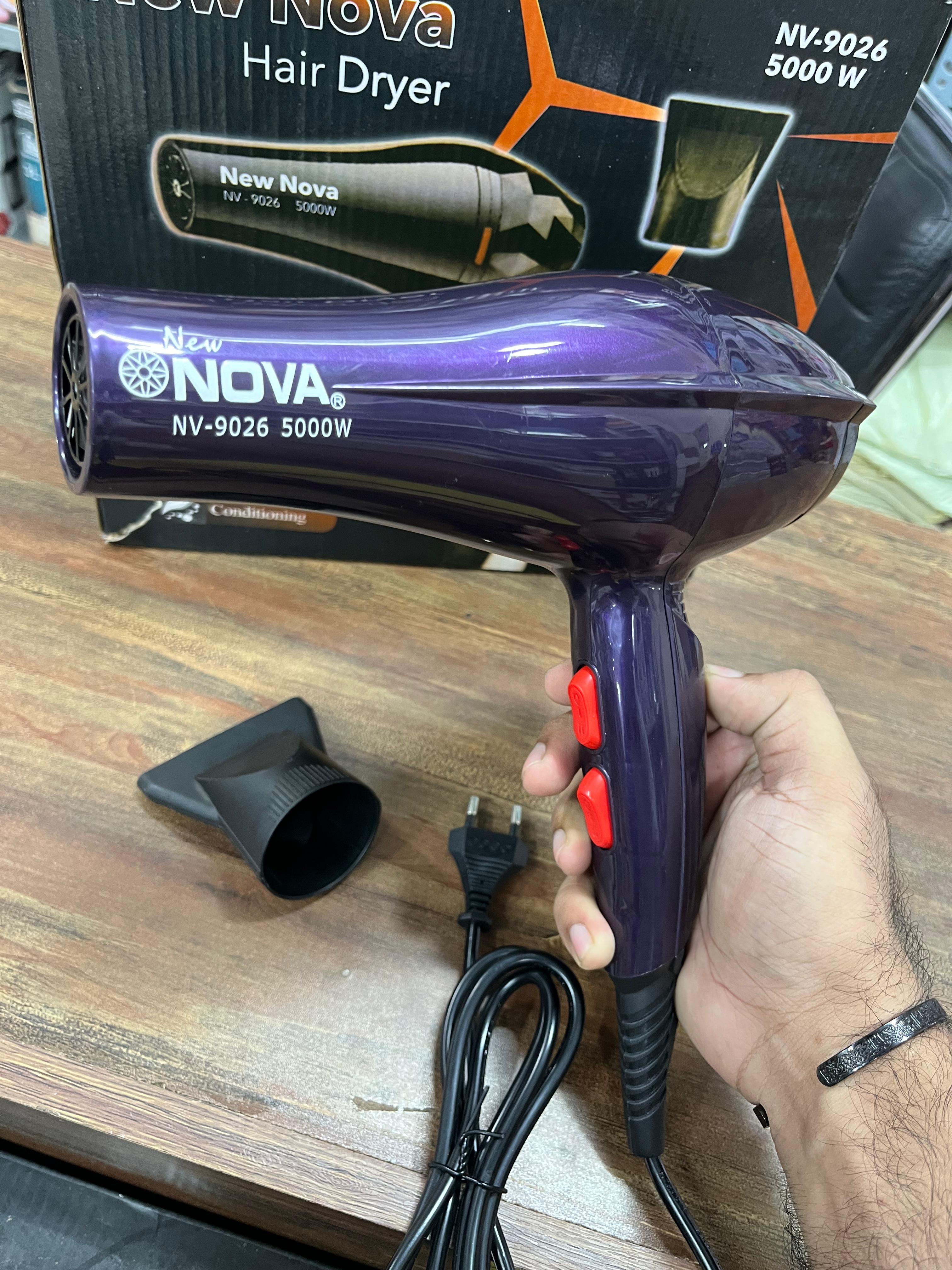 New Nova 5000W Premium Quality Hair Dryer with Hot & Cold Option
